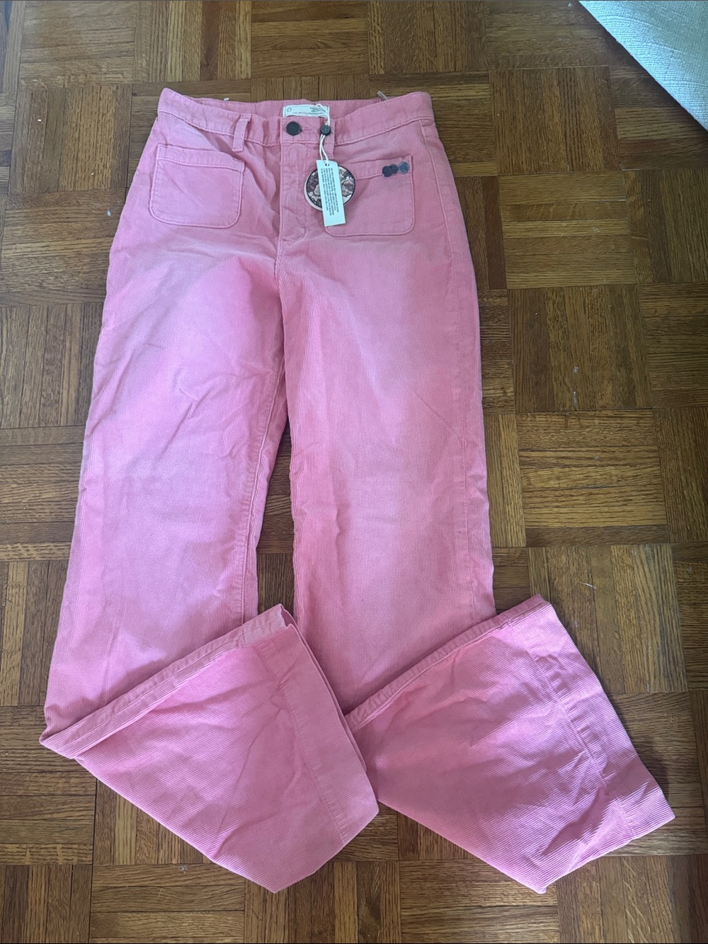Odd Molly Pink NWT Corduroy Pants with Decorative Tag